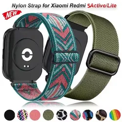 New Elastic Nylon Strap For Redmi Watch 5 Active/Lite Women Men Sports Solo Braided Watch Band Loop For Redmi Watch 3Active/Lite