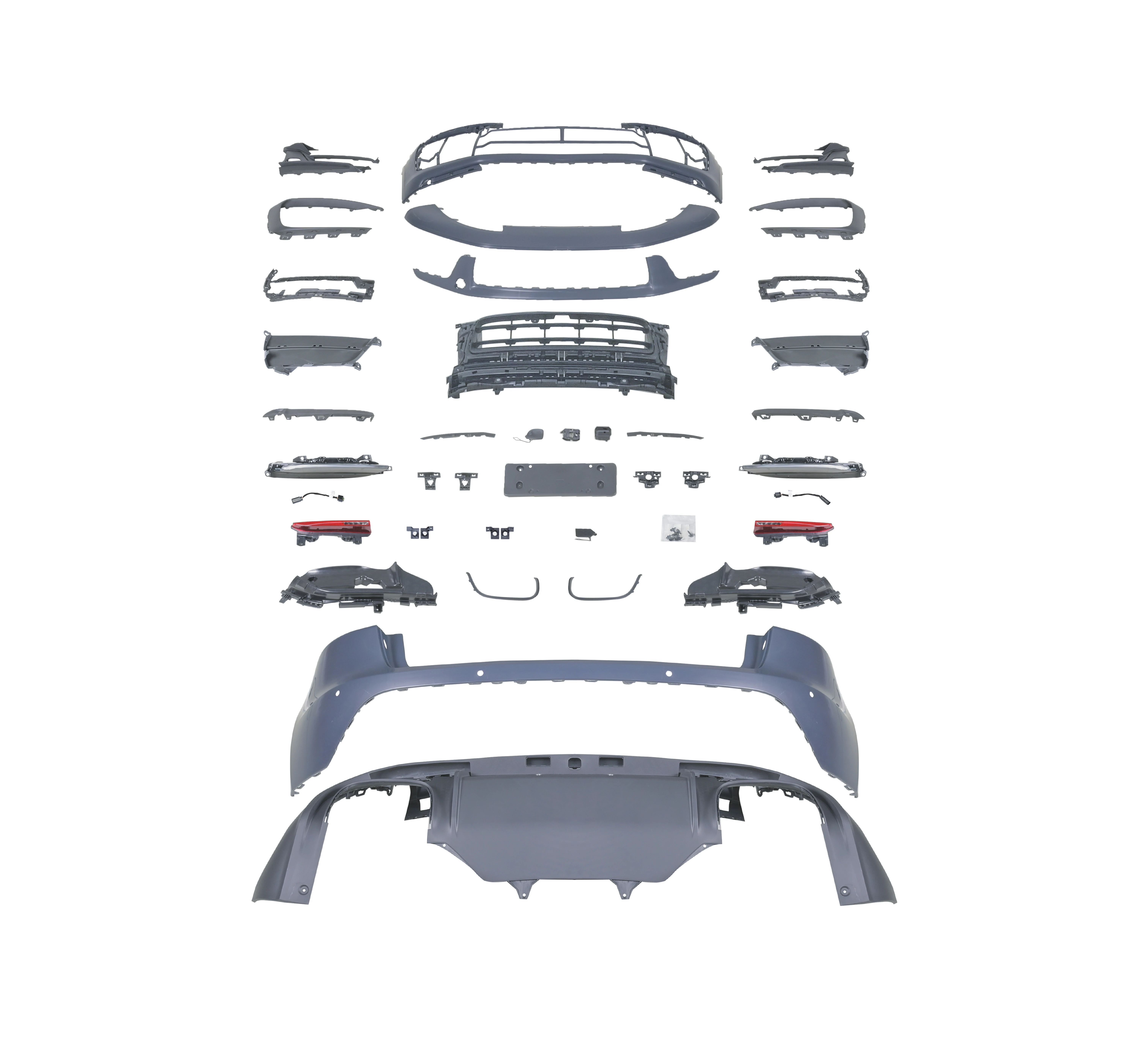 

2014-2023 KM For Macan 95B Upgrade To 95B.3 OE Bodykit Front & Rear Bumper Facelift Auto Parts Made Of Plastic Used Old New