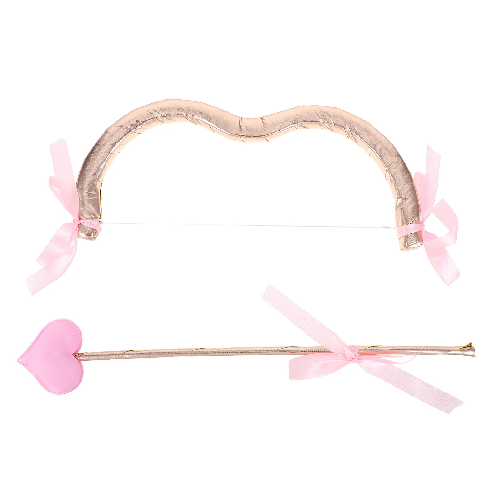 Łuk i strzały Cupida Mini Łuk Strzały w kształcie serca Akcesorium do kostiumu walentynkowego dla dorosłych Cosplay Upominek na przyjęcie Dekoracja ślubna