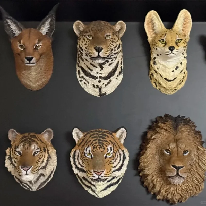 Animal Heavenly Leopards/Antelopes/Tigers/Rhinos/Lions/Giraffes Body Resin Animal Model Realistic Fridge Magnet Model Figurine