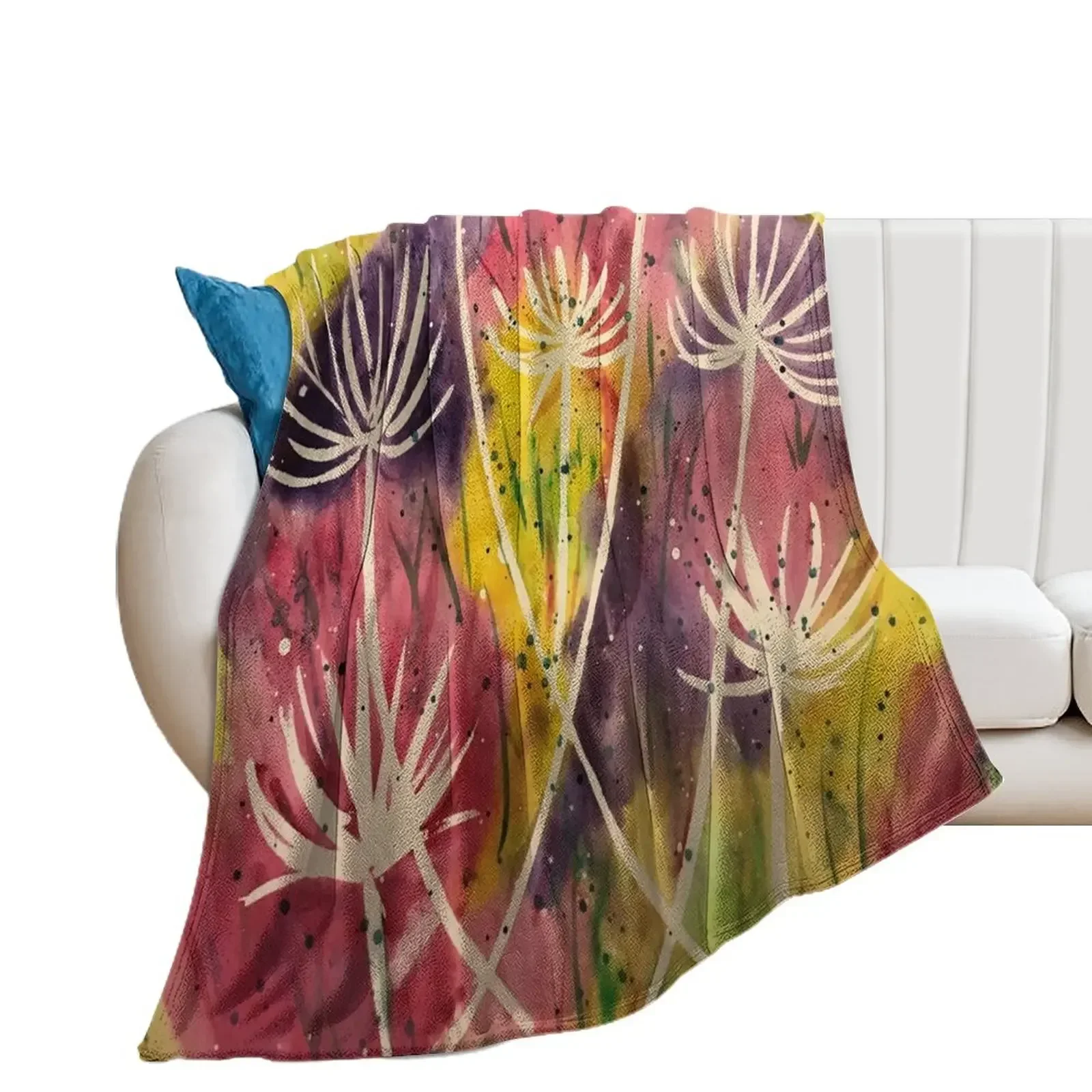 

Dried Allium, onion plant Throw Blanket Kid'S Luxury St Bed Beach Blankets