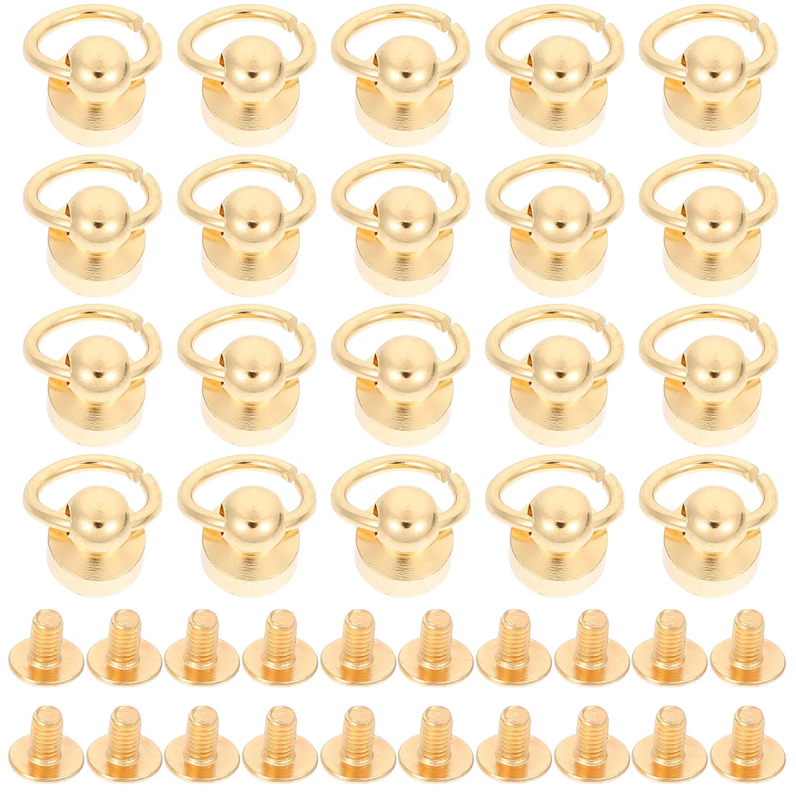 

20Sets Rivets for DIY Leathercraft Materials Phone Case Accessories Bag Chain Screws Wear-Resistant Decorative Craft Nails