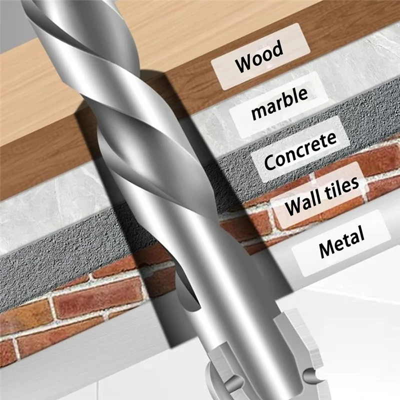 A98E-คุณภาพสูง 8PCS เจาะ Bits สําหรับก่ออิฐ,สี่ขลุ่ยและฟันเลื่อยประหลาดการออกแบบเพื่อความแม่นยําสูงสุด