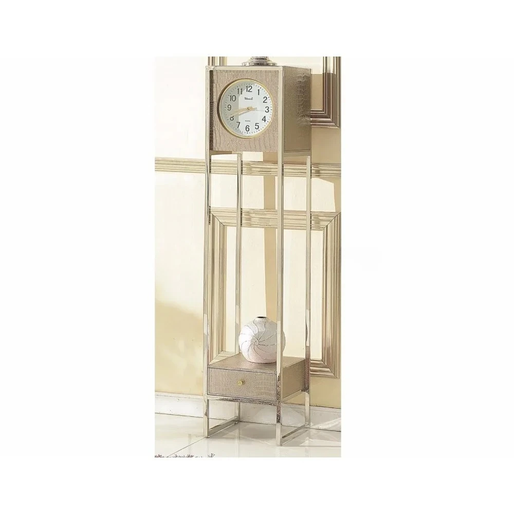modern home furniture golden clock wedding floor stand flower stand
