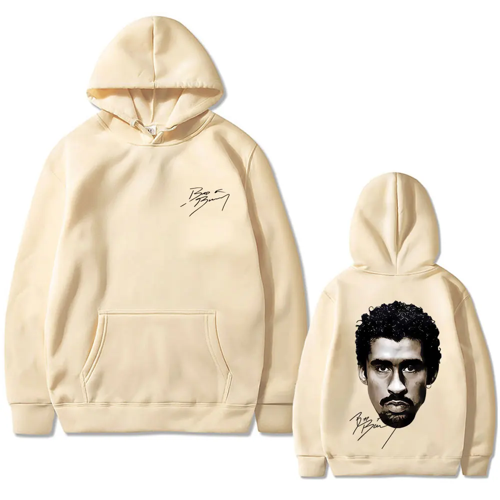 

Rapper Bad Bunny Face Graphic Hoodie DeBi TiRAR MaS FOToS DTMF Print Sweatshirt Men's Women's Hip Hop Oversized Pullover Hoodies