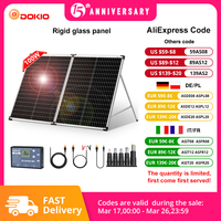 Dokio 18V 100W (2*50W) Foldable Solar Panel 12v solar Battery charge cell solarpanel sets With 12V 10A controller solarSyste