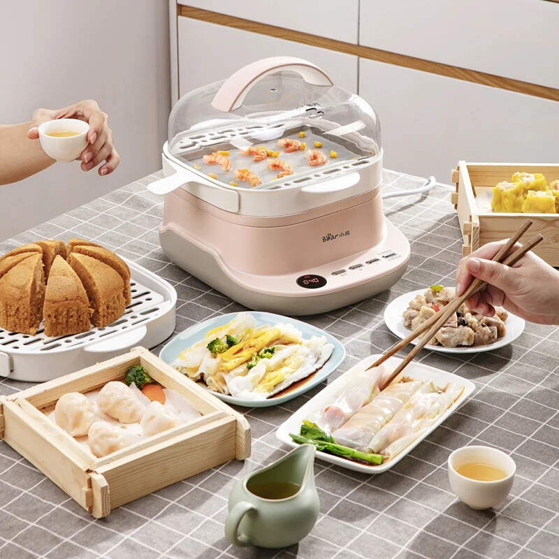 2020 New Electric Steamer Food Steamer Drawer Type Cooking Machine Intestine Powder Machine White Color Steamed Sausage