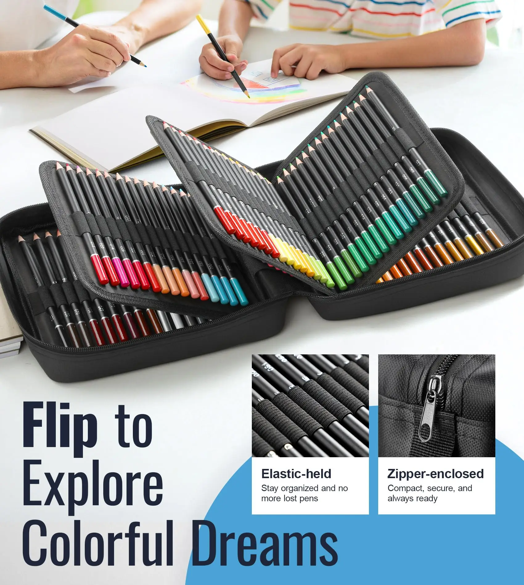 120 قلم رصاص ملون، أقلام تلوين احترافية نابضة بالحياة للفنانين لرسم الرسم وتظليل المزج، تعتمد على الزيت الأساسي الناعم