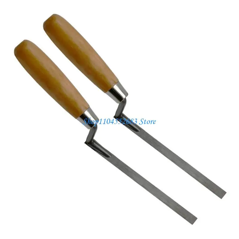 Y6GD 2Pcs Tuck Pointers Tuck Pointing Trowel with Handle Mortar Repair Tool Tuck