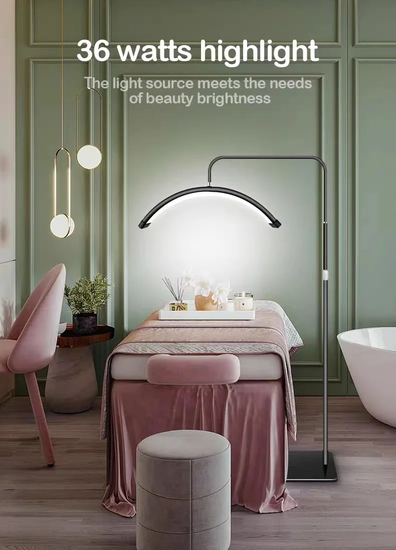 Beleza cílios iluminação LED meia lua luz