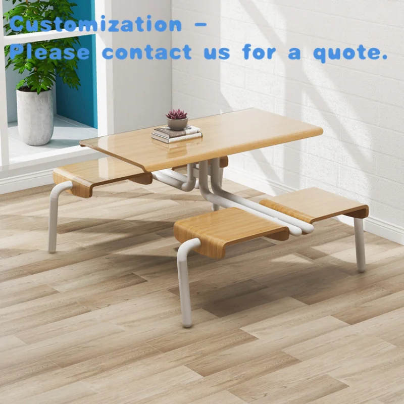 

custom.Integrated Commercial Dining Tables Chairs Set-Modern Design Durable Restaurant Furniture Hotels Schools Catering Com