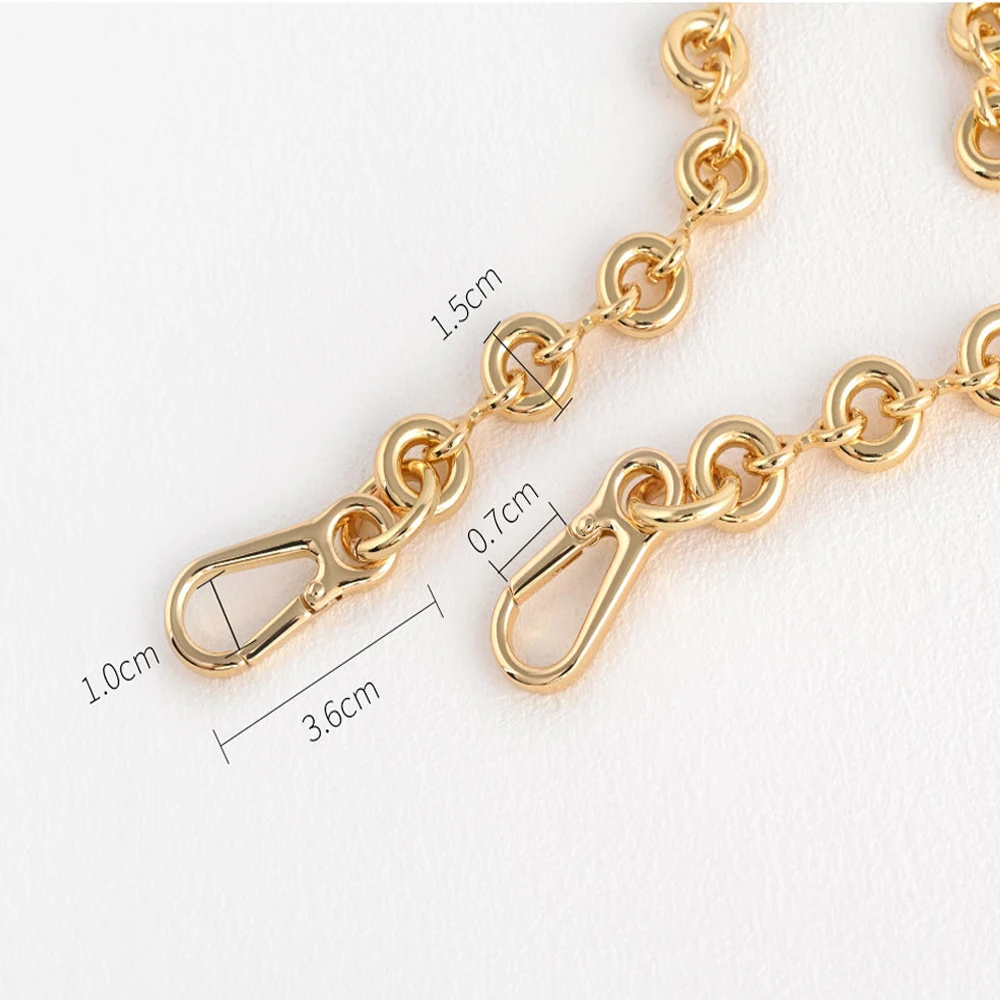 HOLIN Silver Donut Metal Chain for Loewe Lucky Bag Goya Pillow Bag Puzzle18 Gold Shoulder Chain Messenger Purse Handbag Chain view 6