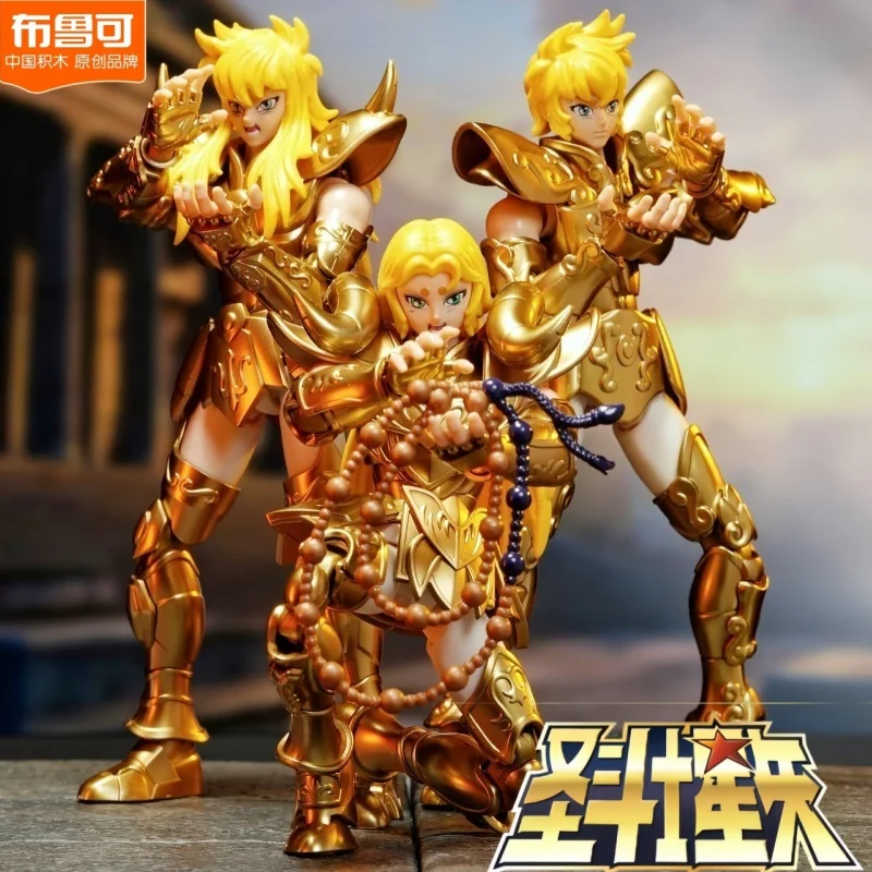 

Original BLOKEES Saint Seiya CHAMPION CLASS Aries Mu Leo Aiolia Scorpius Milo Assembled Action Figure Anime Toys Christmas Gift