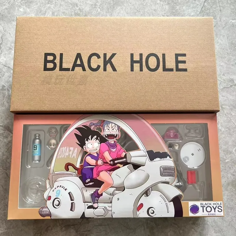 In Stock Black Hole Dragon Ball Shf Hoipoi Capsule No.9 Bulma's Motorcycle Bulma Goku Anime Figures Toys Model Collection Gifts