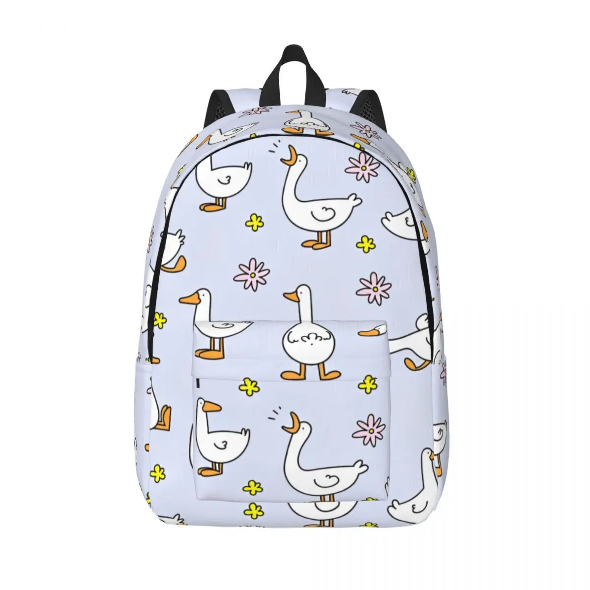 

Cute Duck Cartoon Backpack for Men Women Cool High School Work Daypack College Canvas Bags Gift