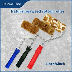 Beihua-Esponja Padrão Roller Brush para Decoração de Parede, Espuma Pintura Ferramenta, Algas Textura, 4in, 6in