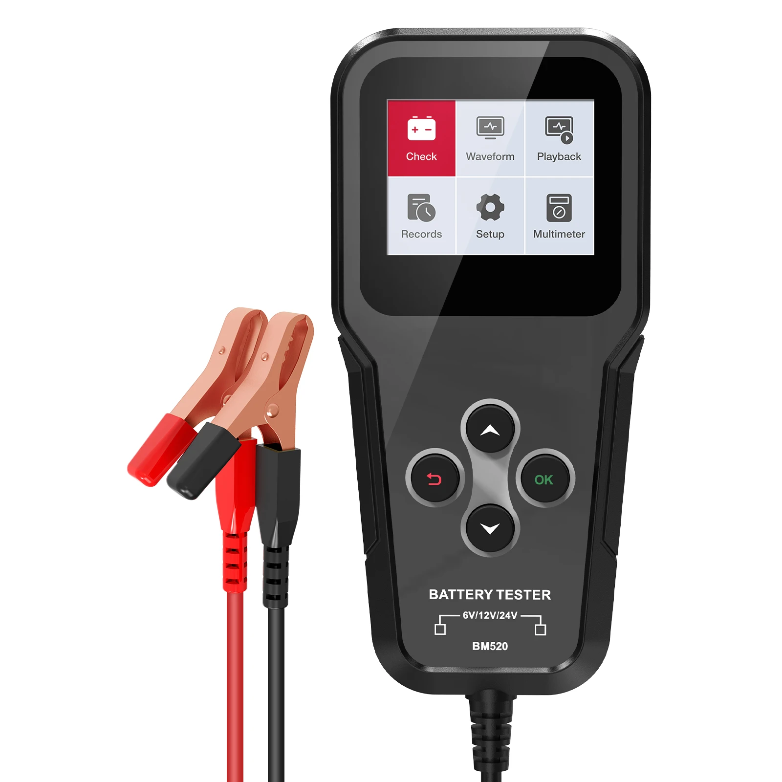 OBDResource Auto Batterij Tester 6V 12V 24V 100-2000CCA Spanningsdetector Controleer Lading Tester Scanner tool voor Auto Vrachtwagen Motor