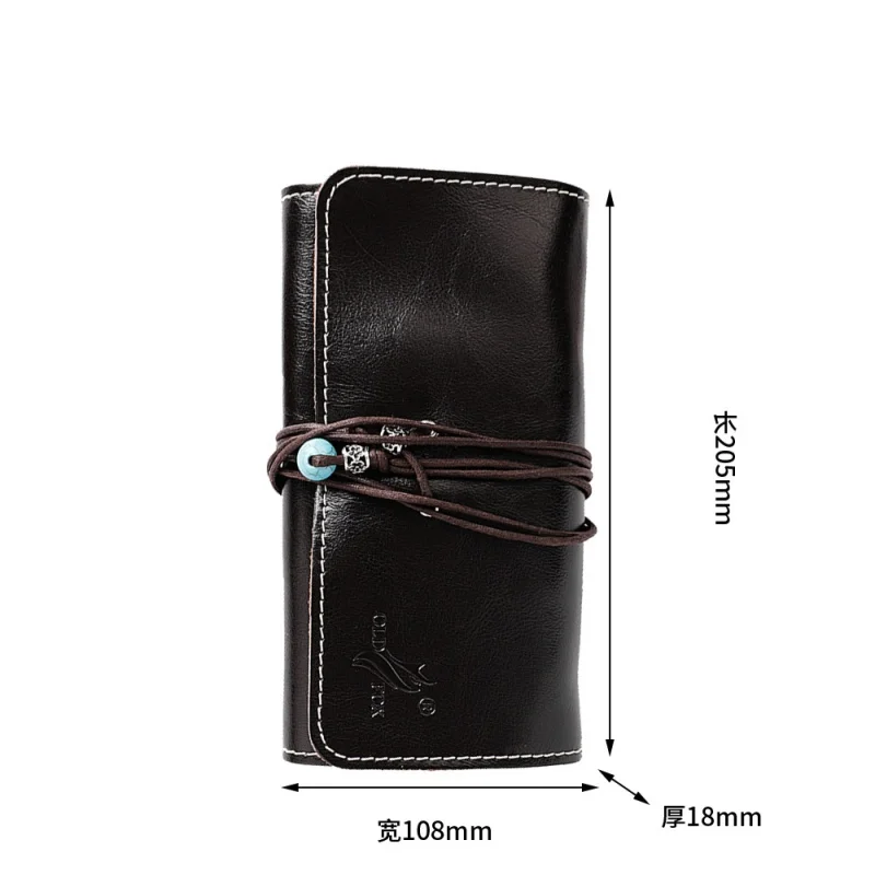 

Durable Portable Litchi PU Leather Pipe Pouch/Case/Bag for 2 Smoking Pipes with Little Bag Inside