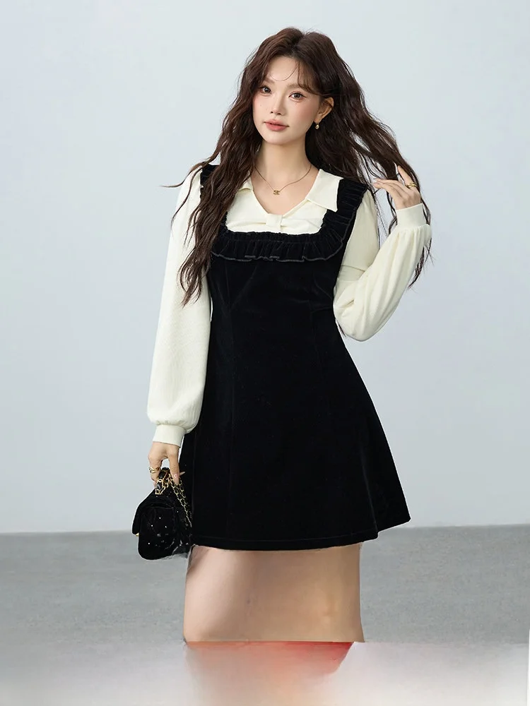 

Fashionable Design Large Size Dress for Women Important Occasions Winter New Style Polyester Fiber Zipper Back Style Short Skirt