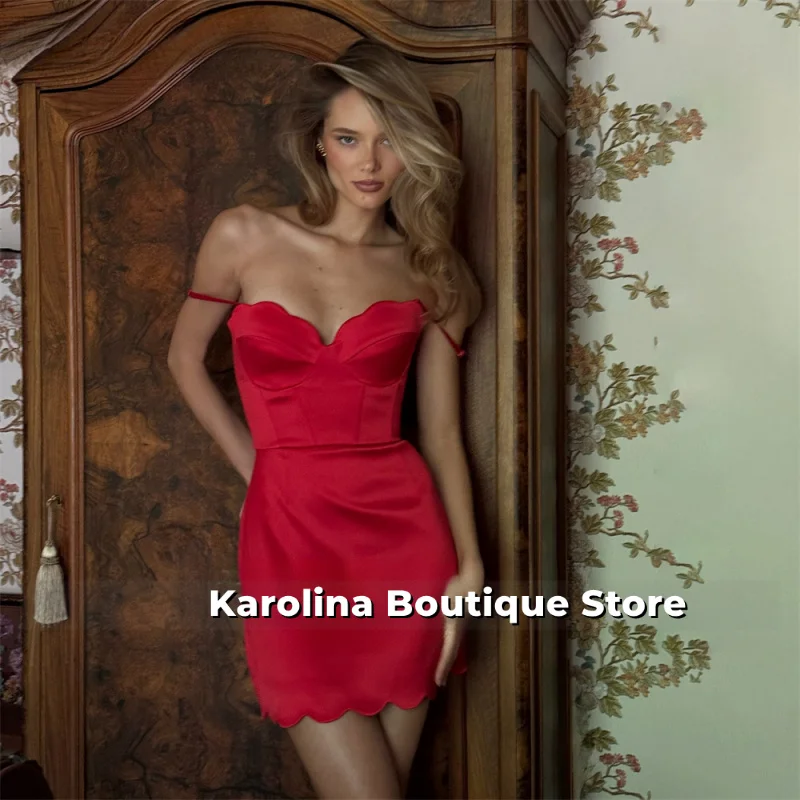 

Сексуальные красные атласные платья для выпускного вечера на бретельках трапециевидной формы с открытой спиной мини-платья для выпускного вечера платье для выпускного вечера по индивидуальному заказу