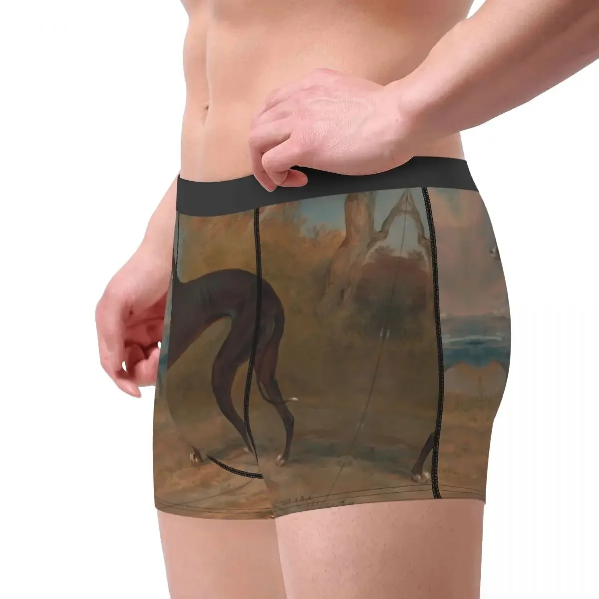 Vintage Men Boxer Briefs Underwear Greyhound Dog Animal Pets Highly Breathable High Quality Birthday Gifts image 3