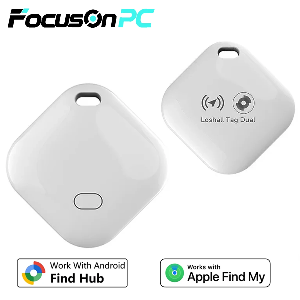 Rastreador de Localização Inteligente para Dispositivos IOS/Android, Compatível com o Aplicativo Google Find Hub, Localizador de Chaves para Apple, Xiaomi, Samsung