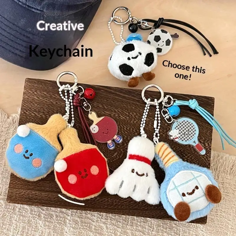 Creative Simulation Tennis Table Tennis Pendant Keychain Premium Acrylic Bag Accessory for Backpack Luggage Hanging Decor Gift