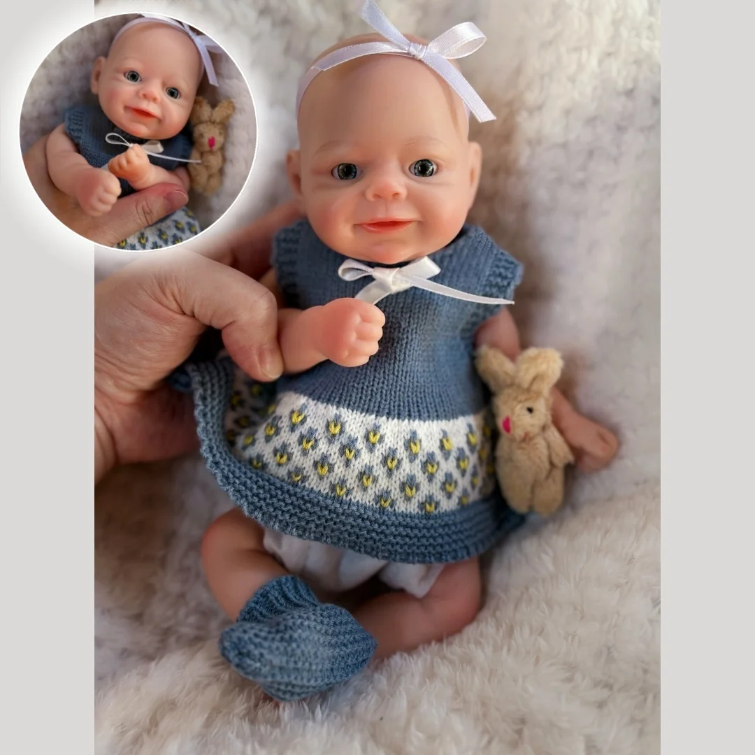

10Inch Waterproof Open Eyes bebe reborn de silicona Girl Doll With 3D Painted Skin Soft Touch Newborn Doll reales para niñas