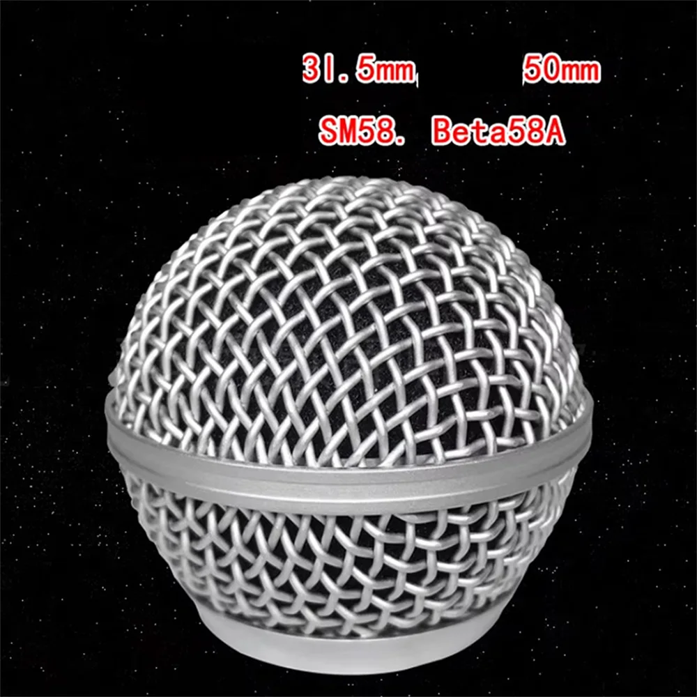 1/2/3 Peças de Grelhas de Microfone de Substituição com Algodão Interno / Algodão para Cabeça de Microfone Sem Fio para SHURE SLX24/ S*58/ PG58/ BETA58A/ PGX2