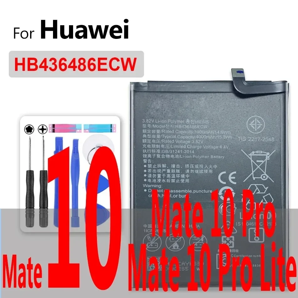 Battery For Huawei Mate 1 2 7 8 9 10 20 SE X RS S Lite Pro/nova 2 2i 3 3i 3E 4 4e 5i Lite Smart/nova2 Plus nova2Plus/nova3e