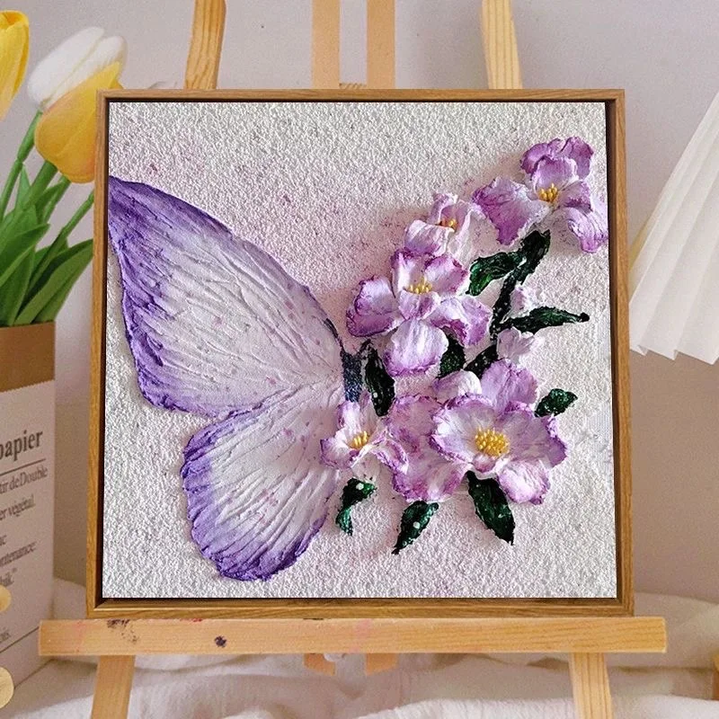 

H6004 Elegant butterfly oil paintings to brighten your wall.