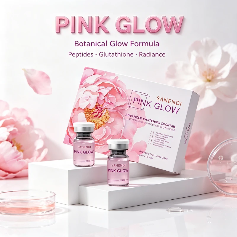 Pink Hyaluronic Acid Ampoule Essence Professional Facial Skin Care Deep Hydration Skin Refining 10 Vials 5ML