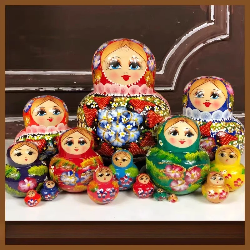Matryoshka doll 15 layers of linden handmade holiday gift creative ornament
