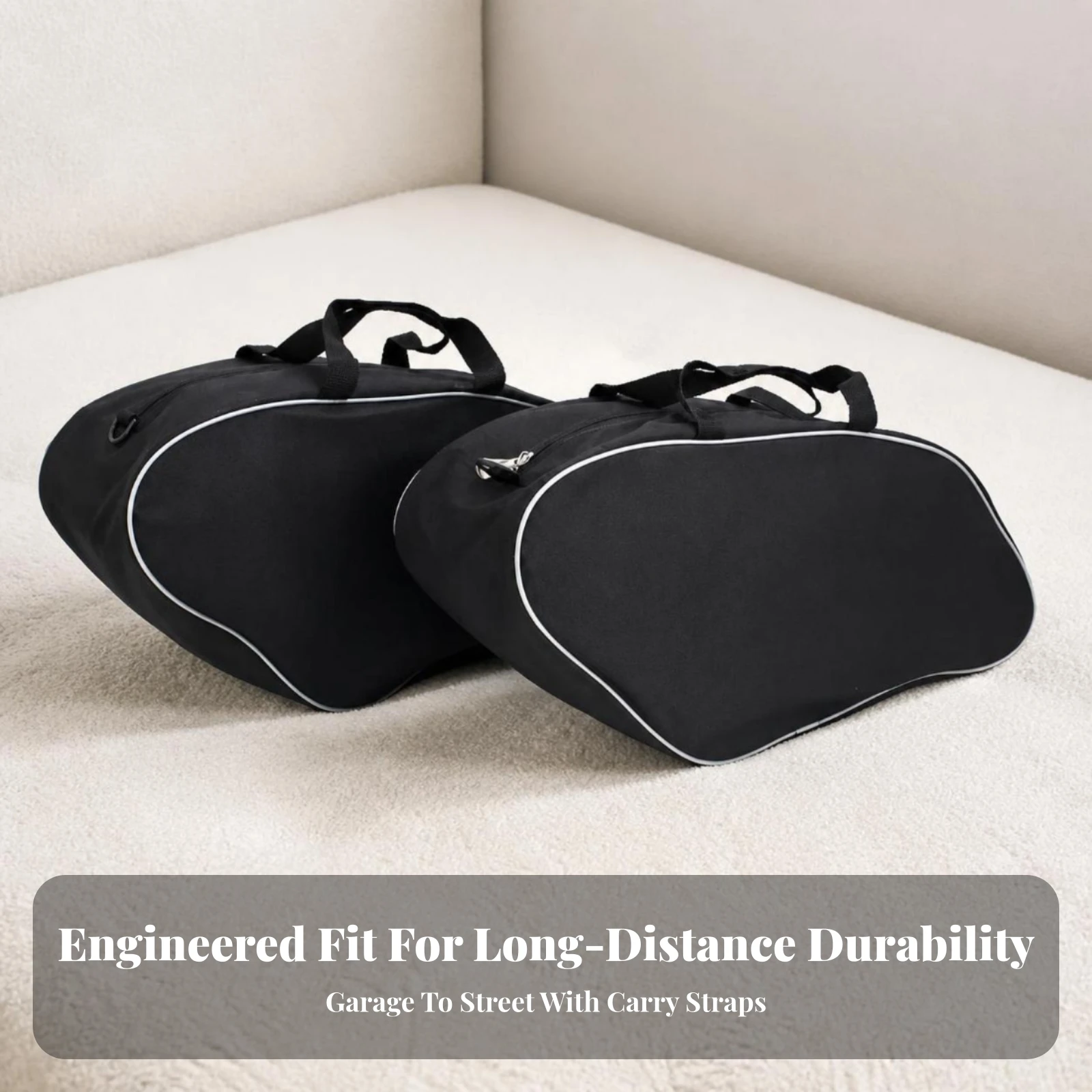 バイク用サイドケースオーガナイザー、肩掛けストラップ付きのポ - Motorcycle Saddlebag Liner Inner Bags のレビューと価格