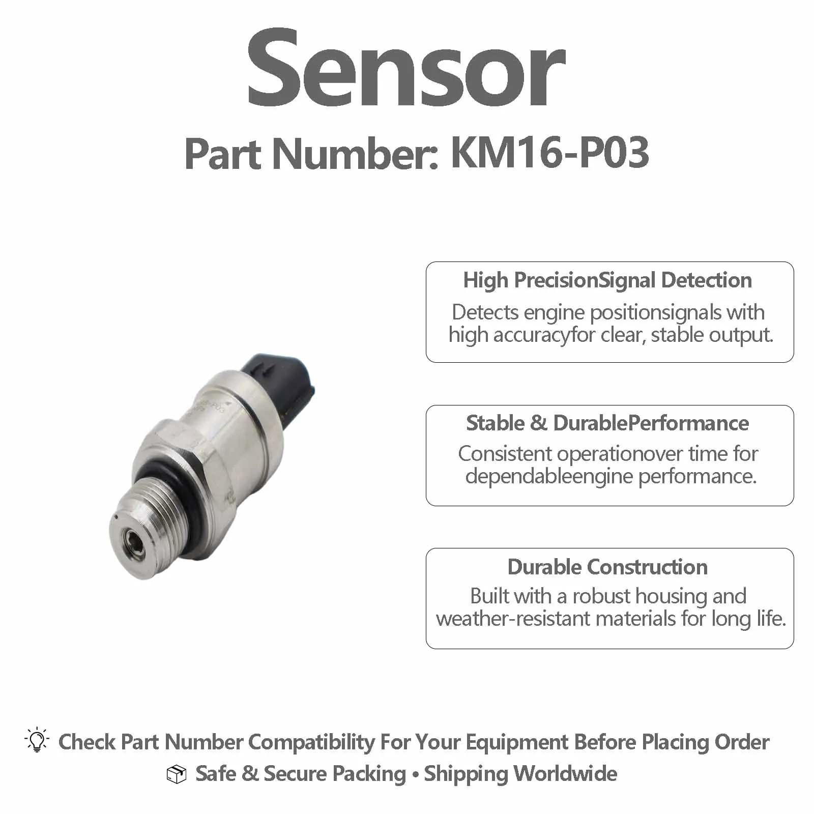 High Pressure Sensor 4436271 KM16-P03 14720 For Hitachi EX EX120-2 CASE SH200 SH350 SH350A5 SH200