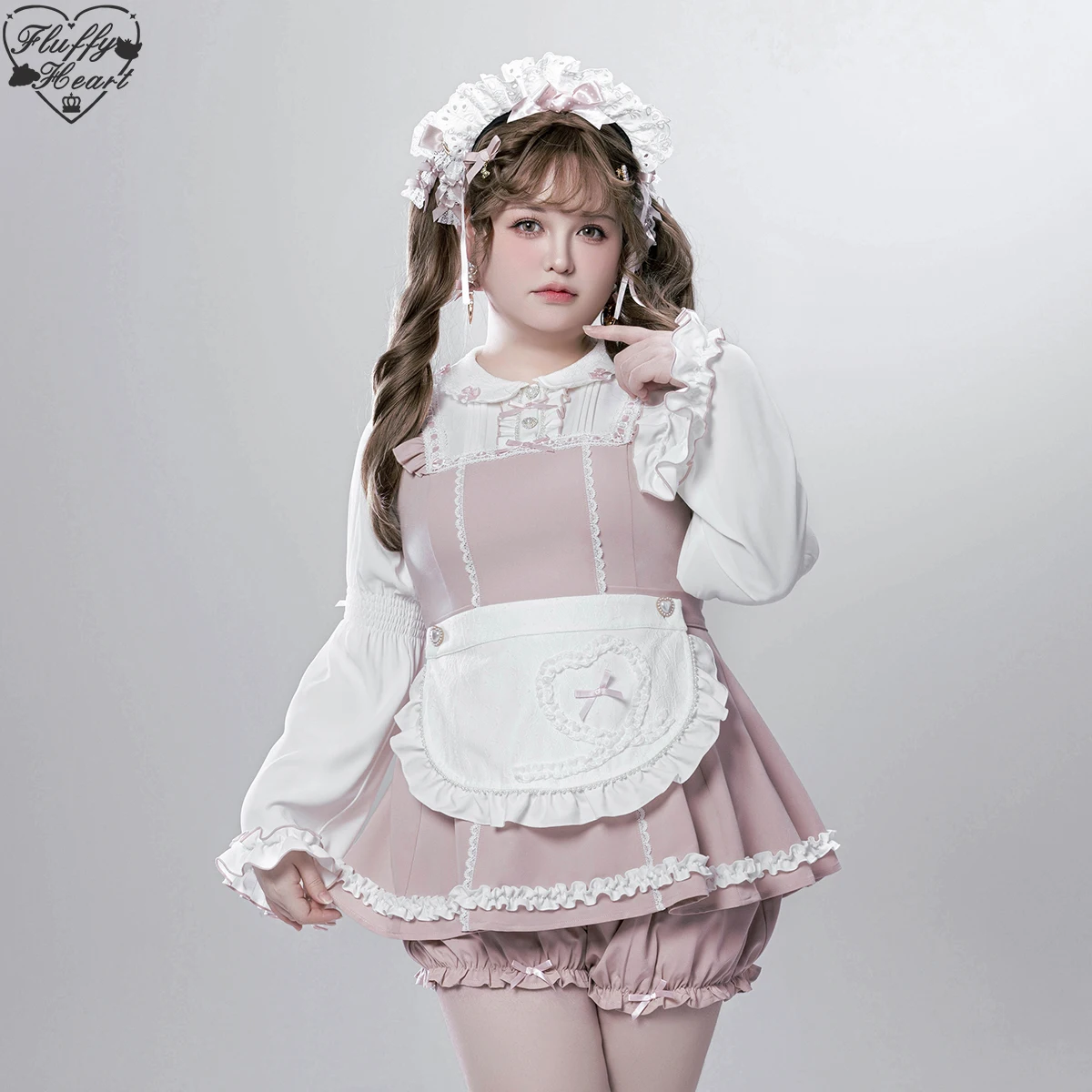 خريف جديد اليابانية Rojita نمط SC دعوى خادمة نظرة فستان فوقي انفصال المئزر السراويل الحلو لطيف 3 قطع مجموعة الملابس النسائية