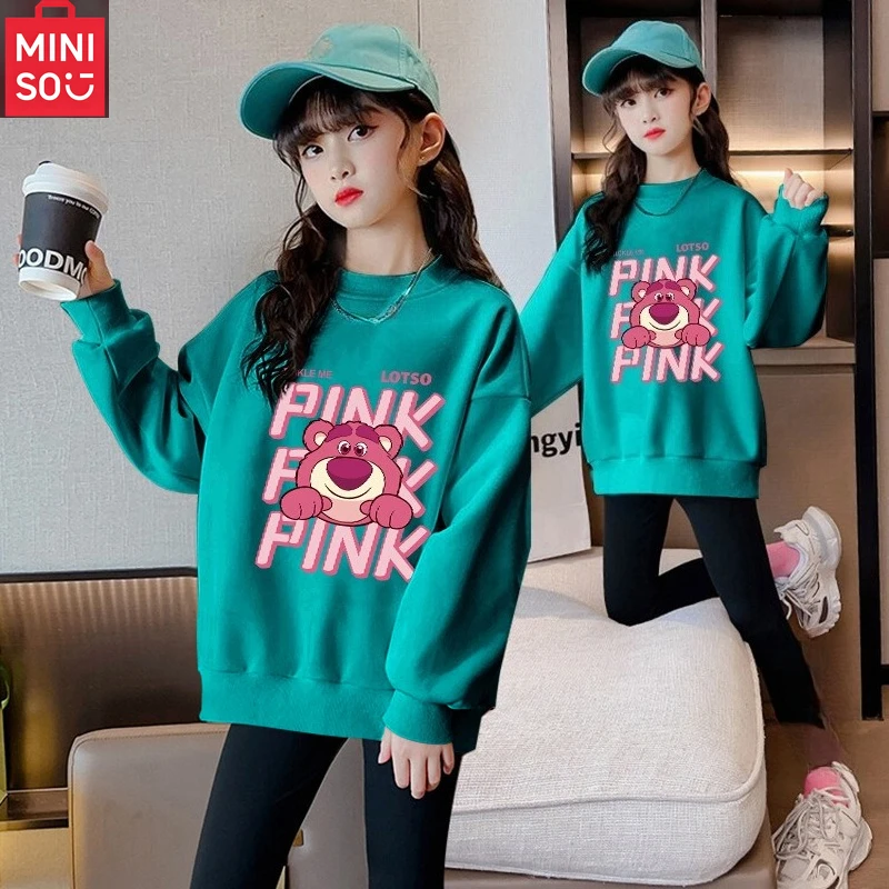 

Осенний свитшот для девочек MINISO | Пуловер ранней осени 2024. | Уютный вязаный топ для больших детей