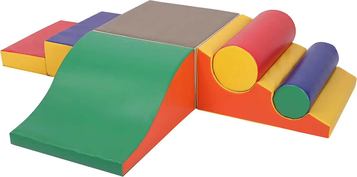 ชุดปีนเขาโฟมสําหรับเด็กวัยหัดเดินในร่ม - ชุดของเล่นกิจกรรมแบบนุ่มสําหรับปีนและคลานสําหรับเด็ก - อุปกรณ์ยิมนาสติกสําหรับปีนเขาสําหรับเดิน