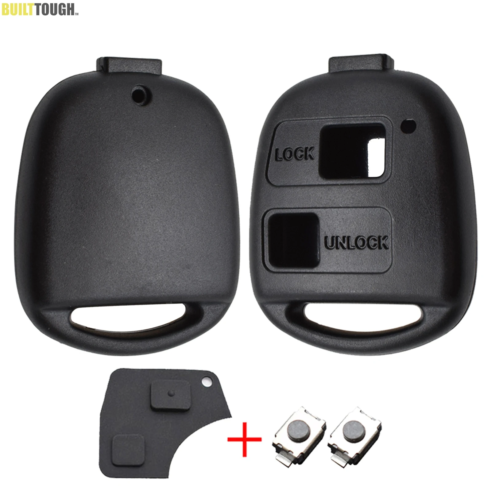 2 Button Key Shell Pad Switches Fob Case For Toyota RAV4 Yaris Prado Corolla Land Cruiser Previa Echo Tarago Alphard Pixis Rush