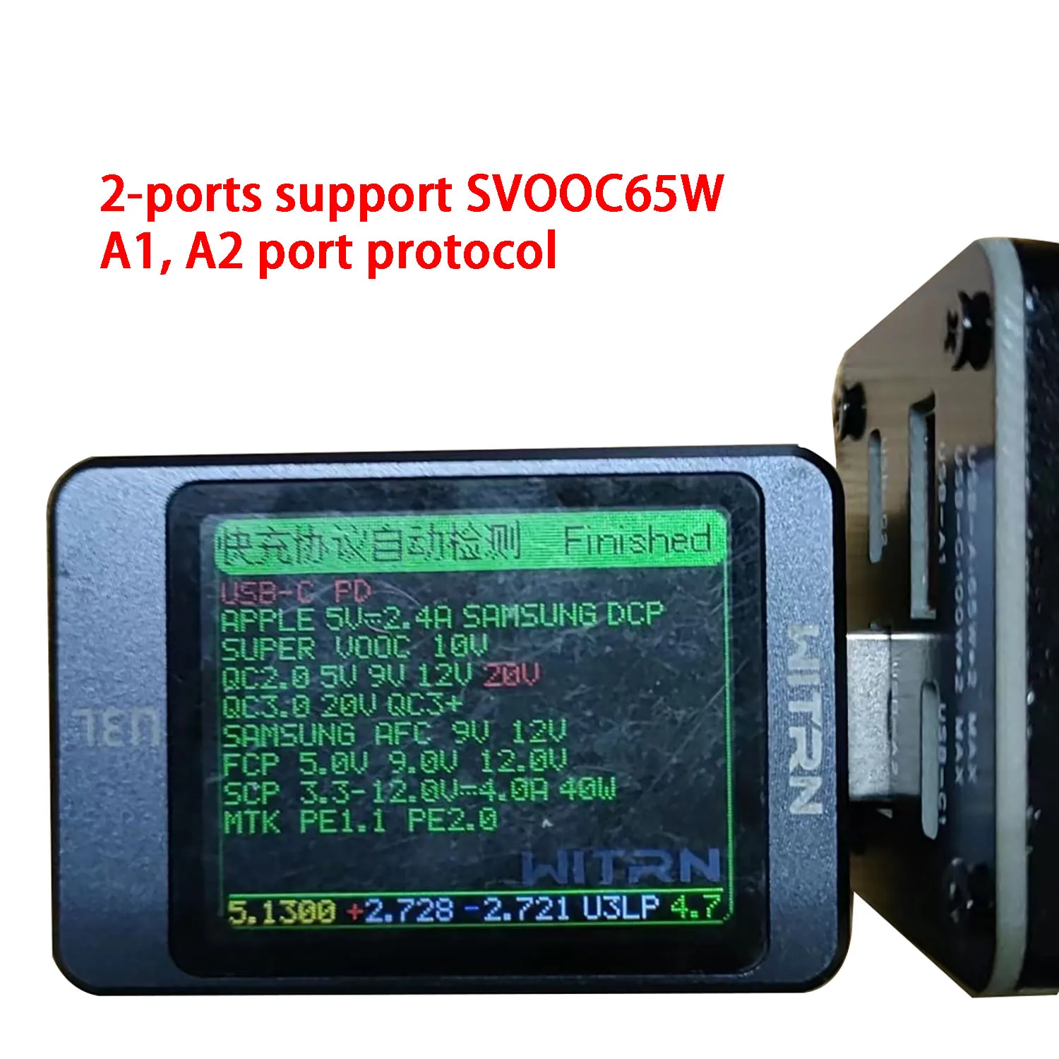 PD 100 واط شاحن سيارة وحدة شحن سريع TYPE-C USB مستقل شحن سريع محول SVOOC65W الهاتف المحمول PD QC بروتوكول PPS