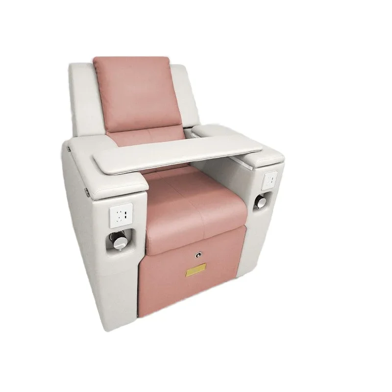 

Electric Recliner Pedicure Chair for Nail Art Therapy Eyelashes Toenails Beauty Shop Foot Therapy Bed Glass for Spa Nail Salons