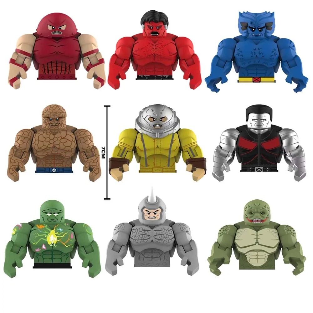 Caixa Surpresa de Blocos de Montar Articulados Juggernaut Lizard Rhino, Figuras de Ação Compatíveis para Montar, Brinquedo Educacional de Quebra-Cabeça e Blocos de Construção
