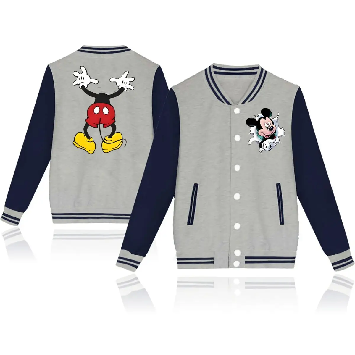 

Stylish All-season Outerwear for Kids and Adults Mickey Mouse Fan Jacket Mickey Breakthrough Design Baseball Coat for Boys Girls