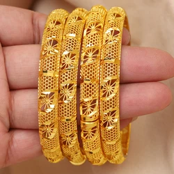 4 pieces/batch of copper openable bracelets, Middle East Dubai women's fashion jewelry, Ethiopian bride wedding gift