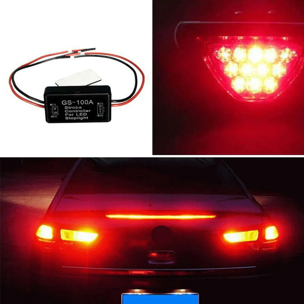 Upgrade Your Vehicle's Safety Features with GS100A Car LED Brake Stop Light Lamp Strobe Flash Module Controller