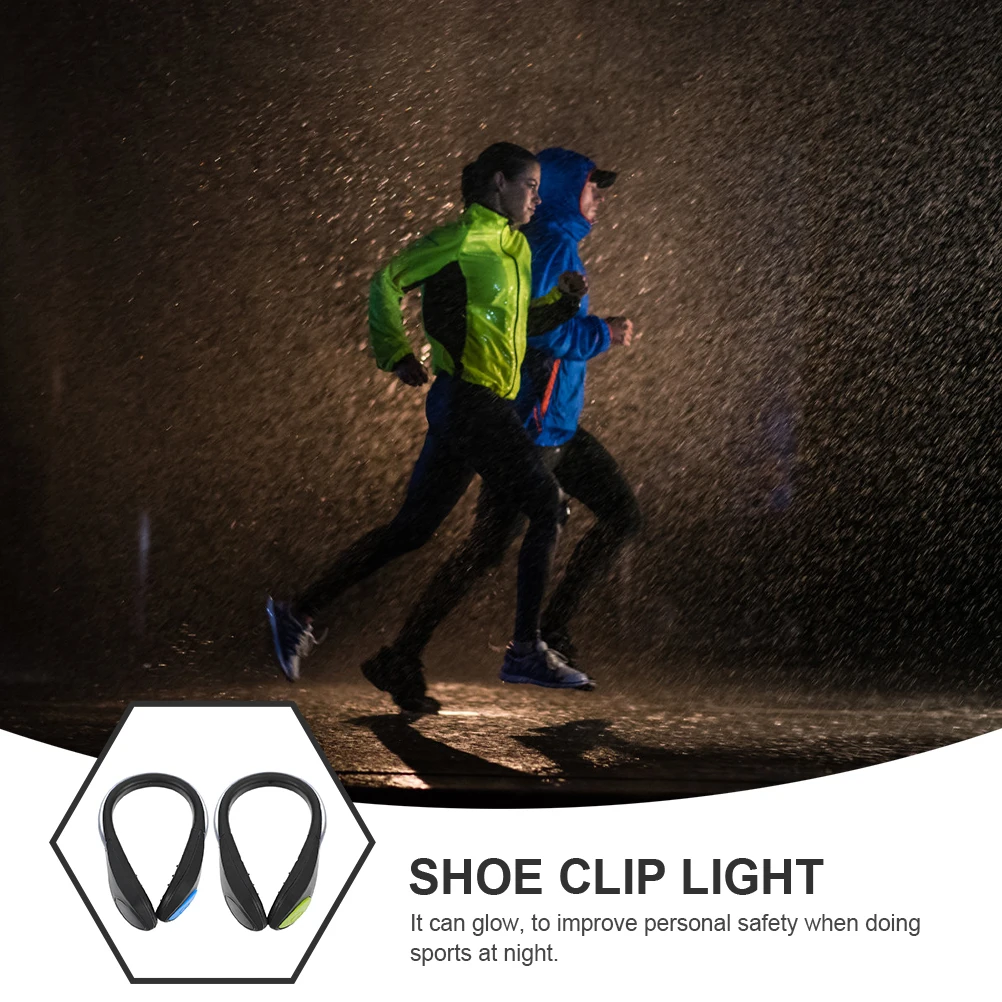 

2 Pcs Luminous Shoe Clip Lights Running for Runners Hiking Warning Night