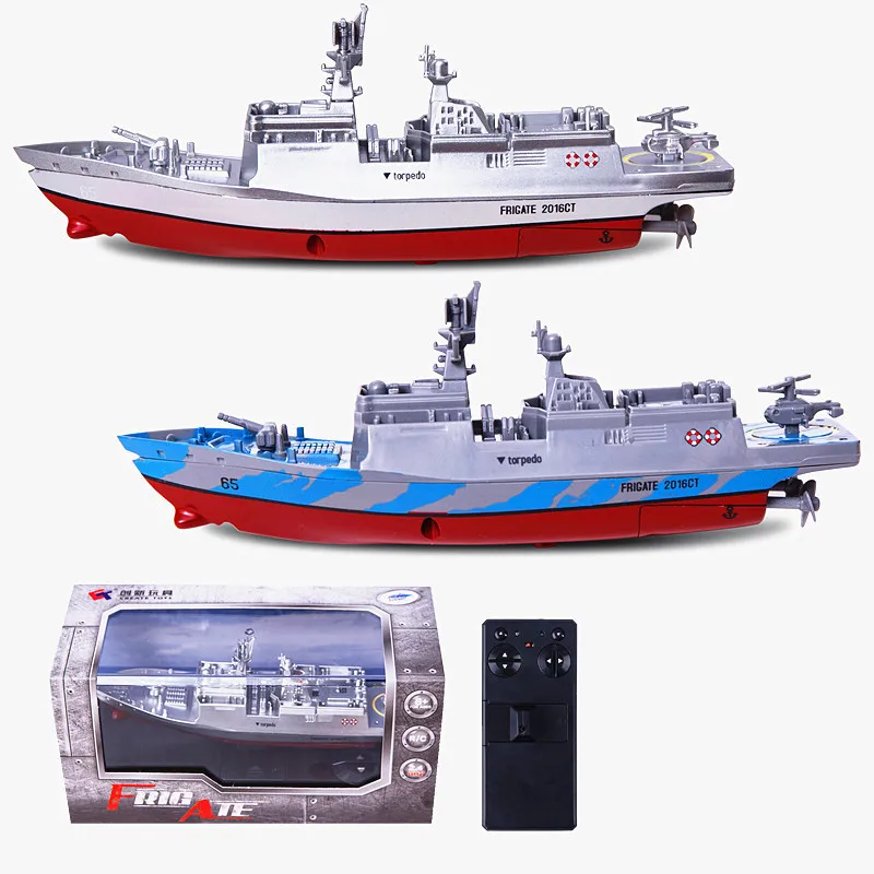 2.4G RC Water Sport Stunt Boat Frigate Model Toy Remote Control Racing Boat Warship Holidays Children Gifts Speedboat Model Toys