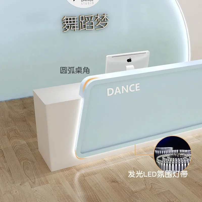 Simple Modern Reception Desk for Kindergarten Training Institution Maternal Store Early Education Center Bar Checkout Counter