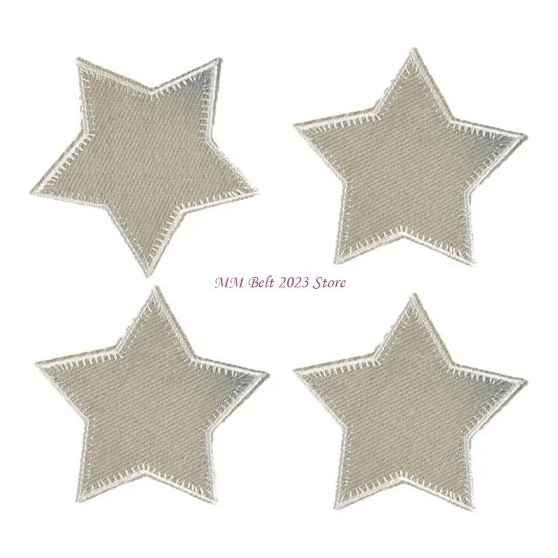 

49ME Eye-Catching Star Applique Trim Denims for Evening Skirt Clothes Dress Decors Patches Sewing on Suppplies
