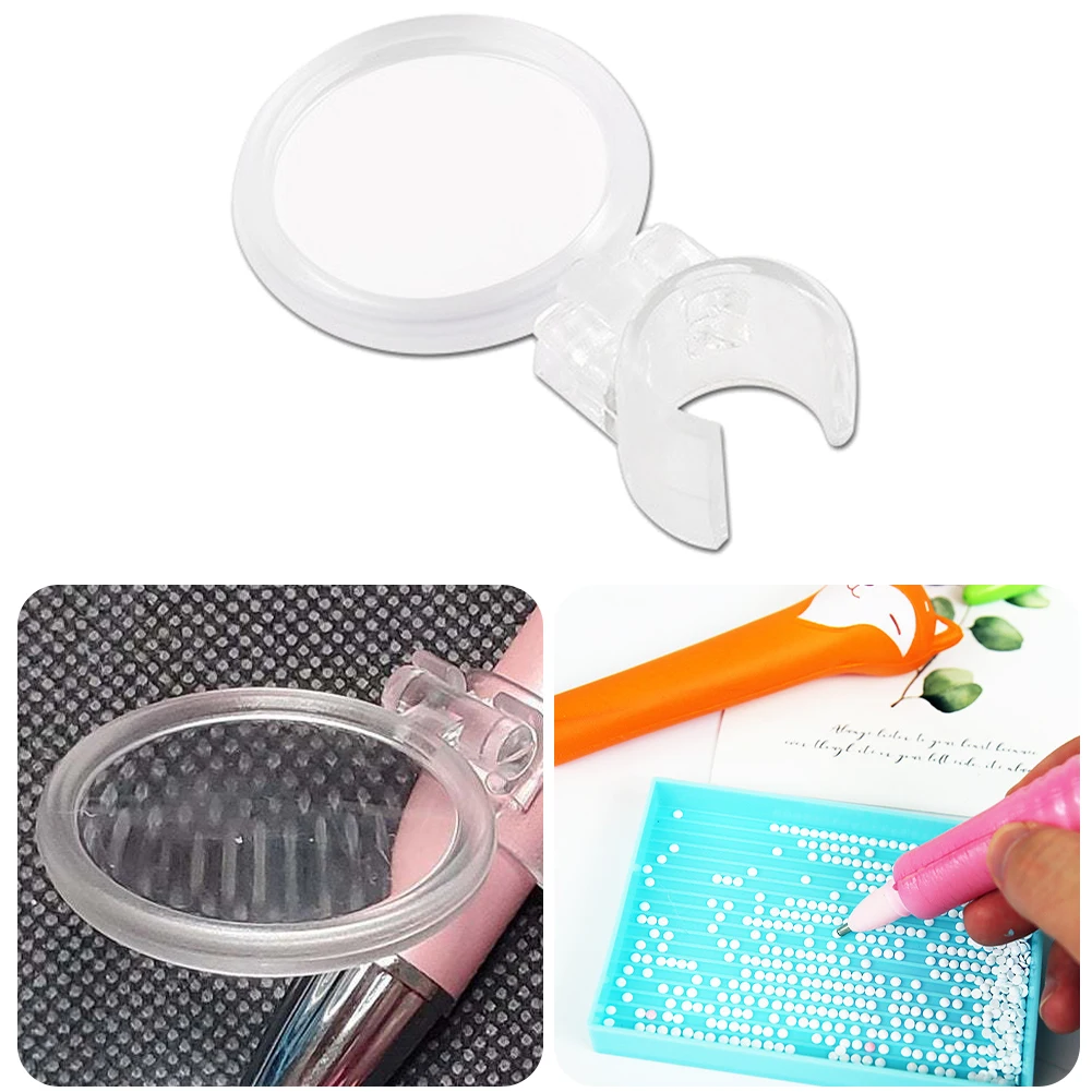 Strumenti per pittura diamante lente d'ingrandimento penna per trapano lente d'ingrandimento rotonda supporto per lente d'ingrandimento strumento per pittura disegno ricamo